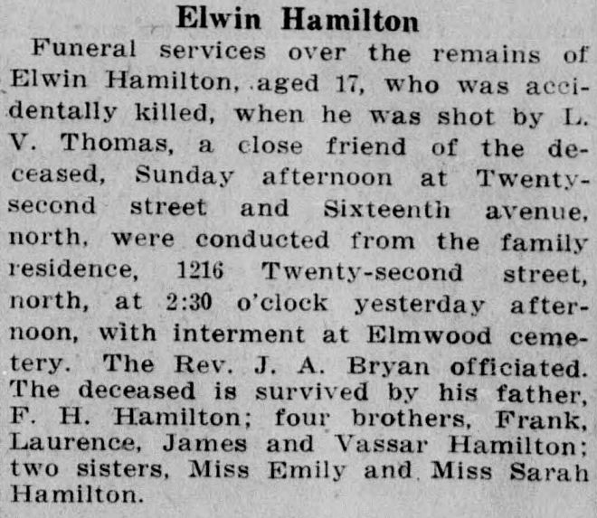 Elwin Hamilton obituary